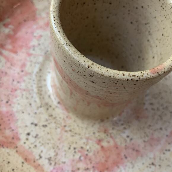 Cottage Pottery Chips And Salsa Serving Tray, Hand Thrown, Glazed, Chardon, OH - Picture 7 of 8